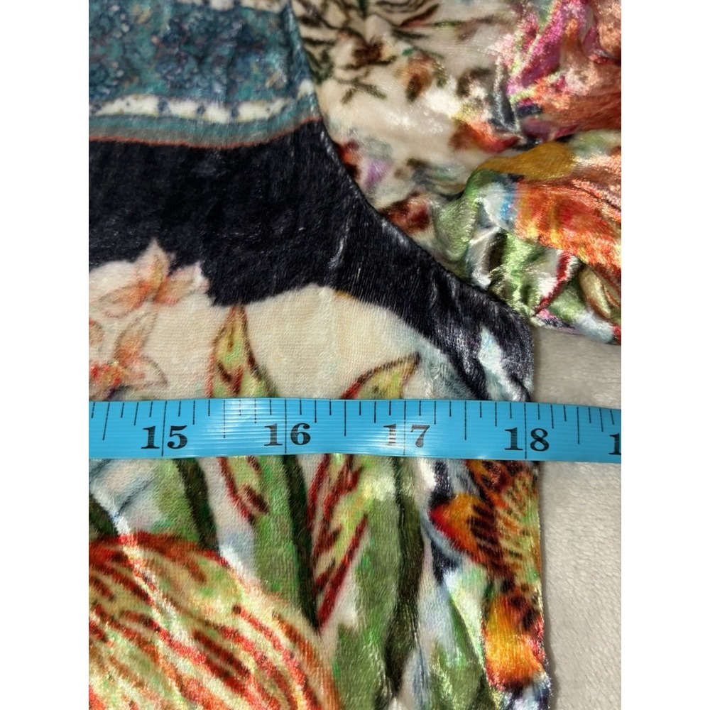 SOFT SURROUNDINGS Ashbury Tunic PXS Garden Floral Crushed‎ Velvet Cottage Boho - Picture 9 of 10